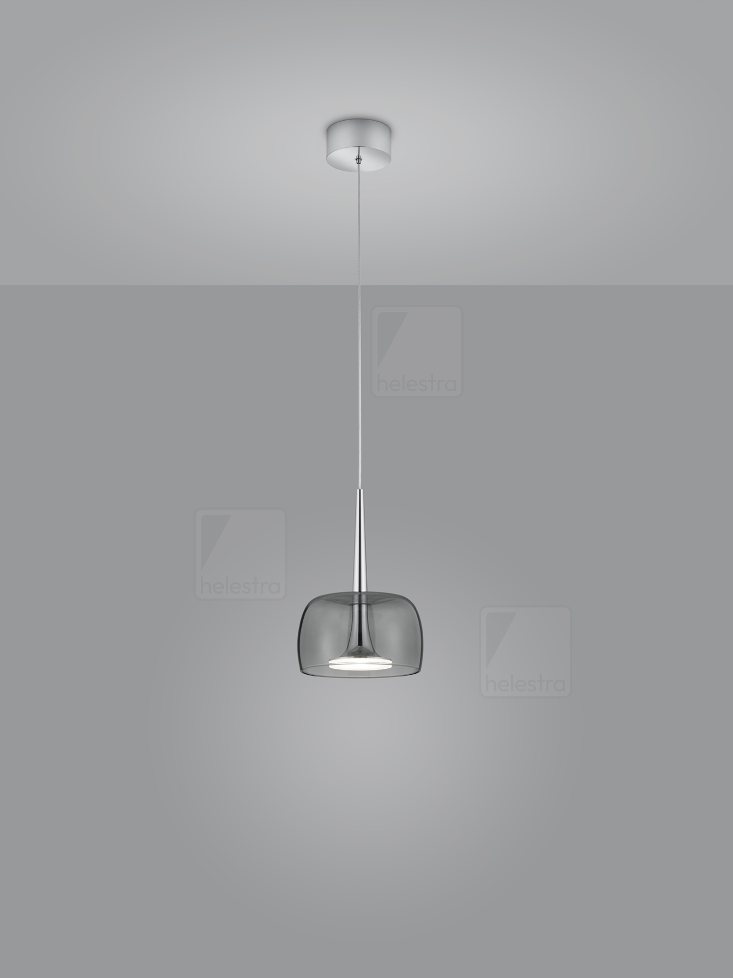 Helestra FLUTE  pendant luminaire aluminium chrome