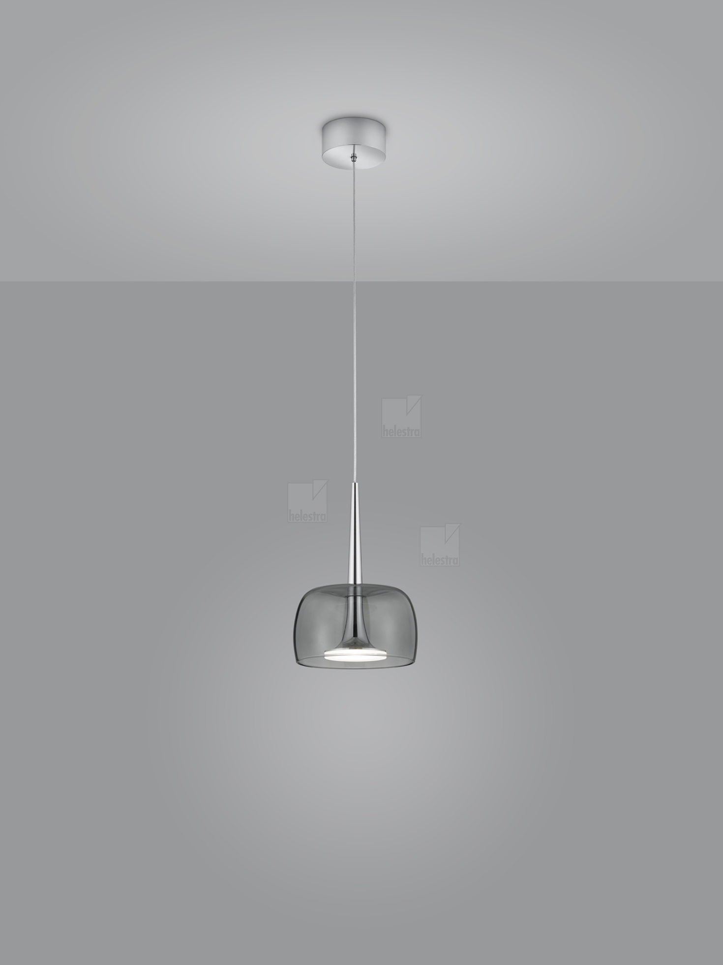 Helestra FLUTE  pendant luminaire aluminium chrome