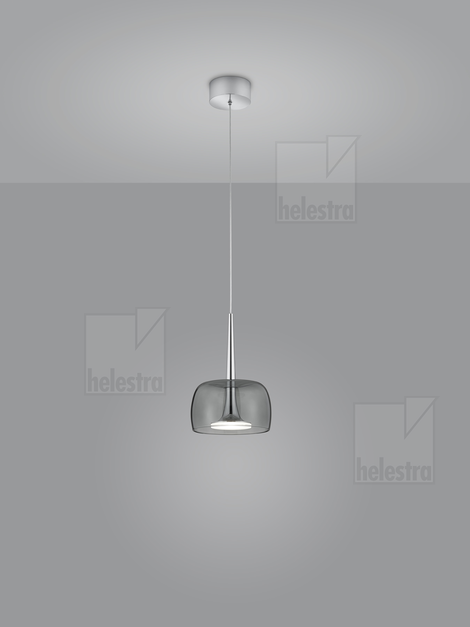 Helestra FLUTE  lampada a sospensione alluminio cromato