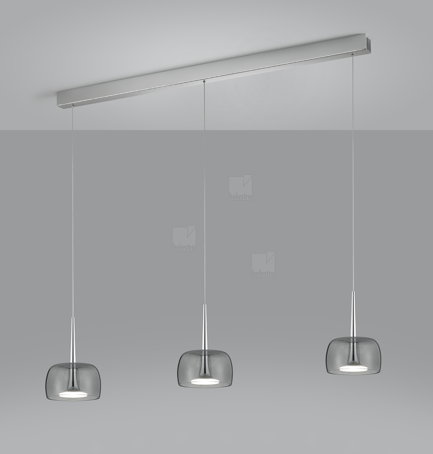 Helestra FLUTE  pendant luminaire aluminium chrome