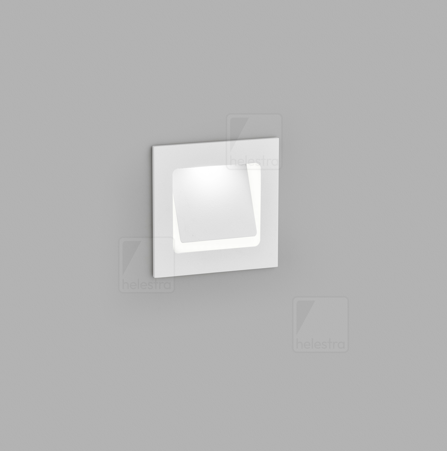 Helestra SENT  wall-recessed luminaire aluminium mat white