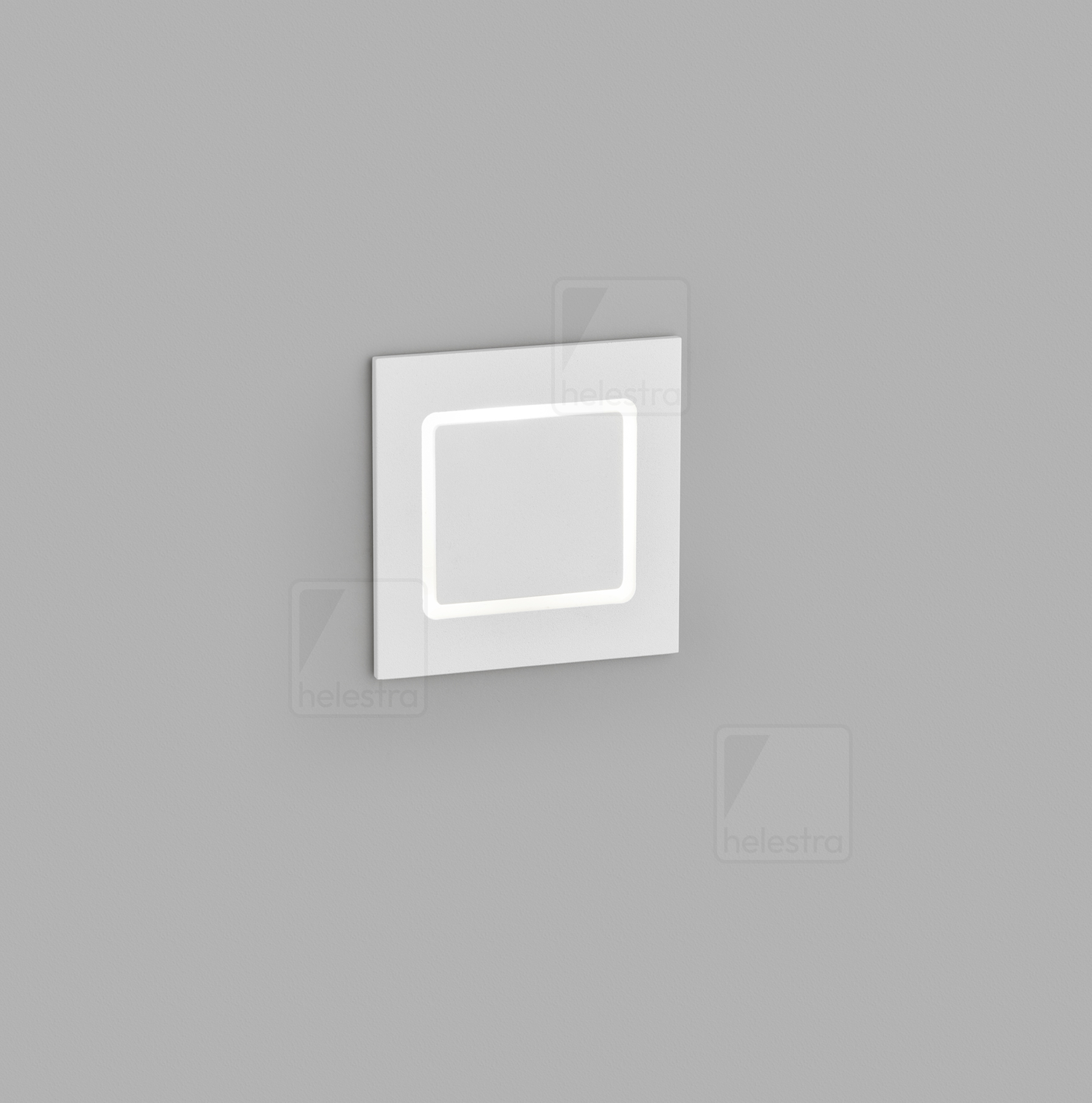 Helestra SENT  wall-recessed luminaire aluminium mat white