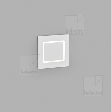 Helestra SENT  wall-recessed luminaire aluminium mat white