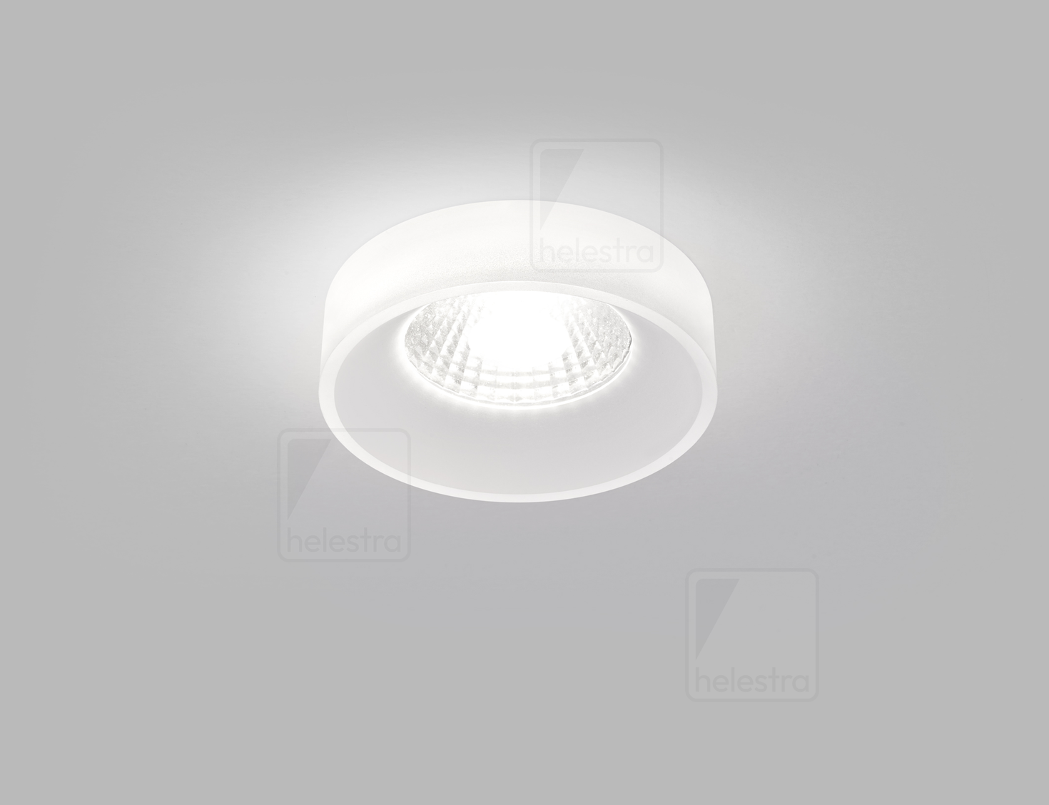 Helestra IVA  Decken-Einbauleuchte Aluminium weiß