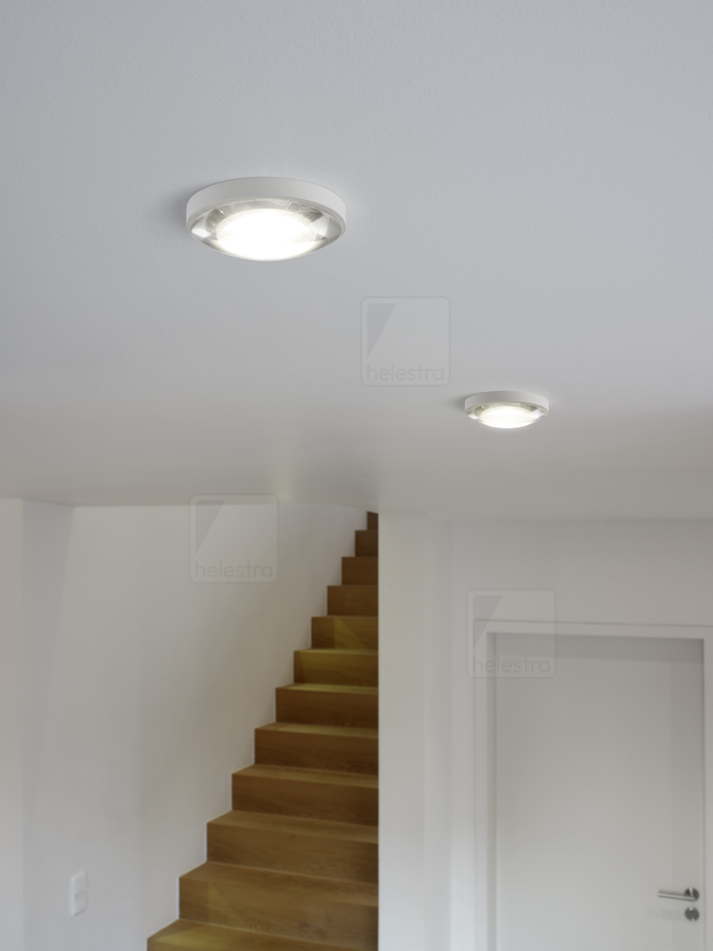 Helestra LUG  lampada ad incasso per soffitto alluminio bianco opaco