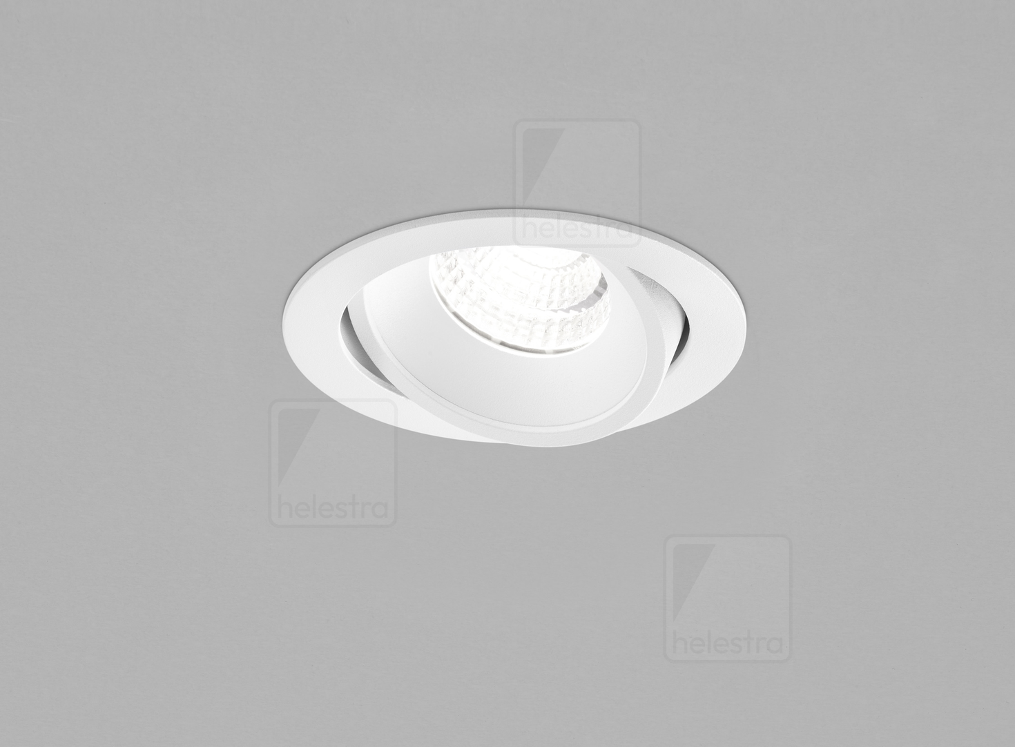 Helestra SID  recessed ceiling luminaire aluminium mat white