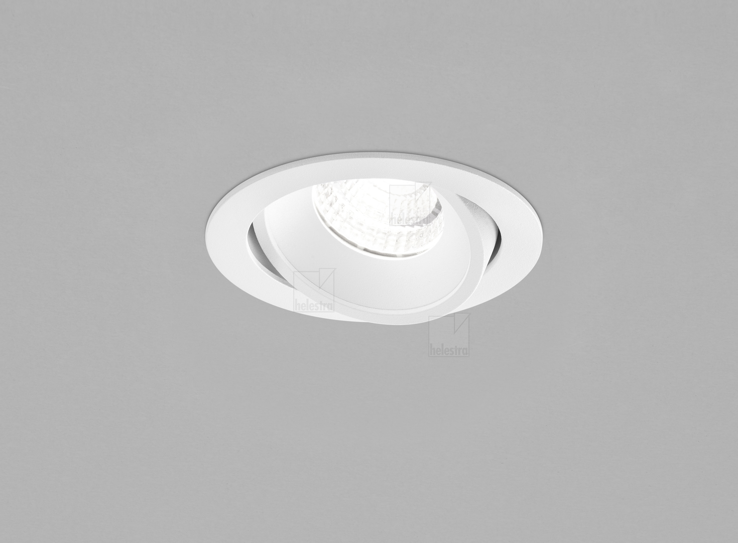 Helestra SID  recessed ceiling luminaire aluminium mat white