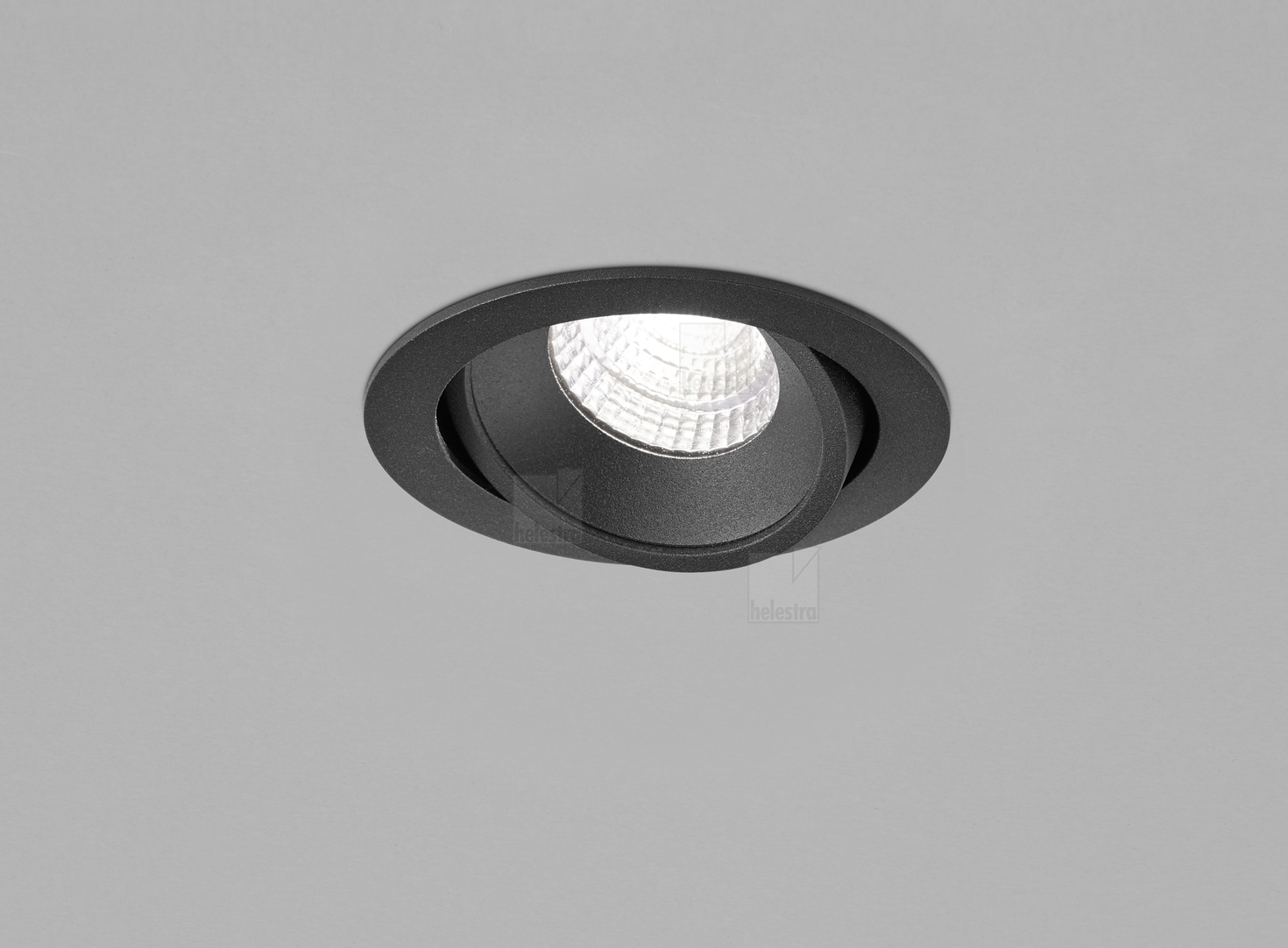 Helestra SID  recessed ceiling luminaire aluminium mat black