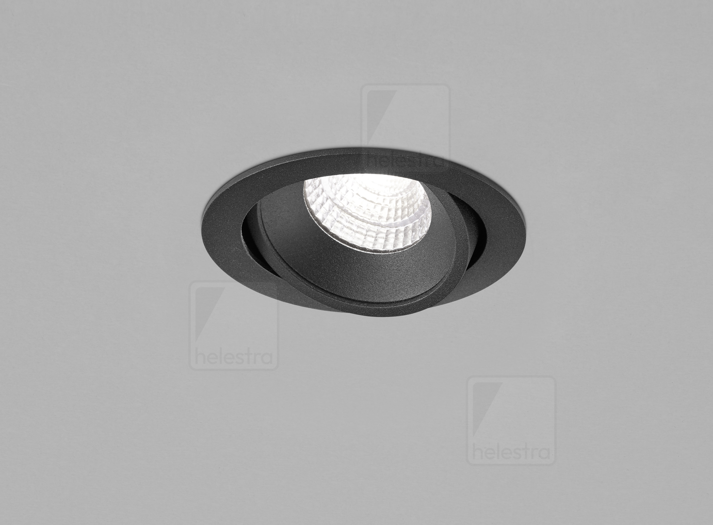 Helestra SID  recessed ceiling luminaire aluminium mat black