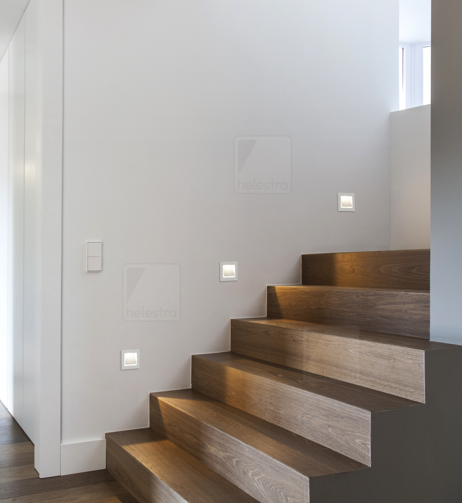 Helestra SENT  luminaire mural encastré aluminium blanc mat