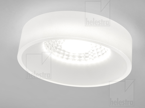 Helestra IVA  Plafonnier encastré aluminium blanc