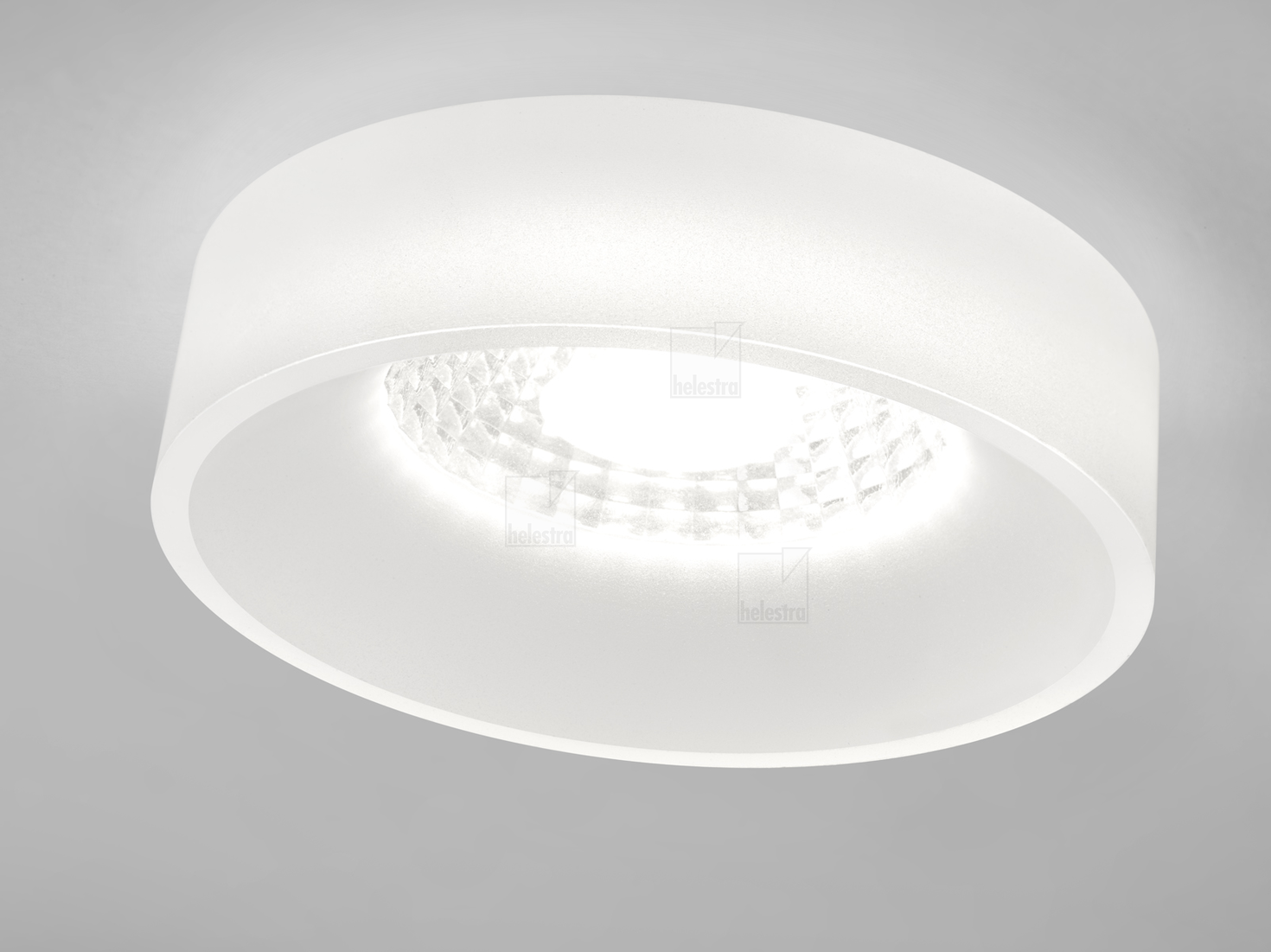 Helestra IVA  Plafonnier encastré aluminium blanc