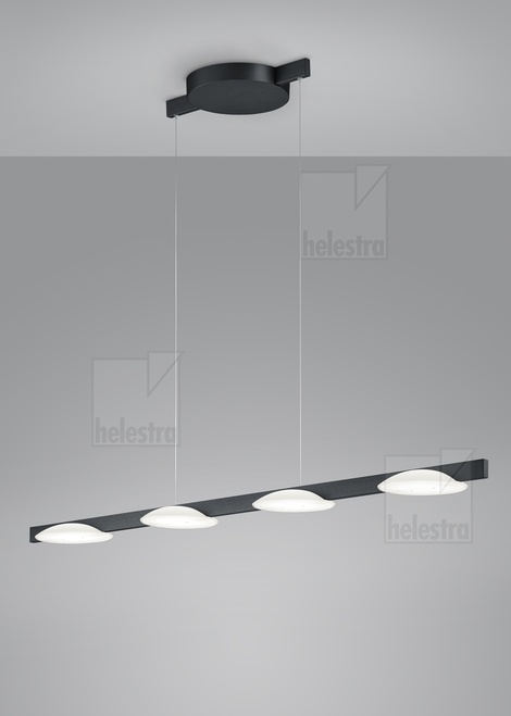 Helestra POLE  suspension lumineuse aluminium noir mat