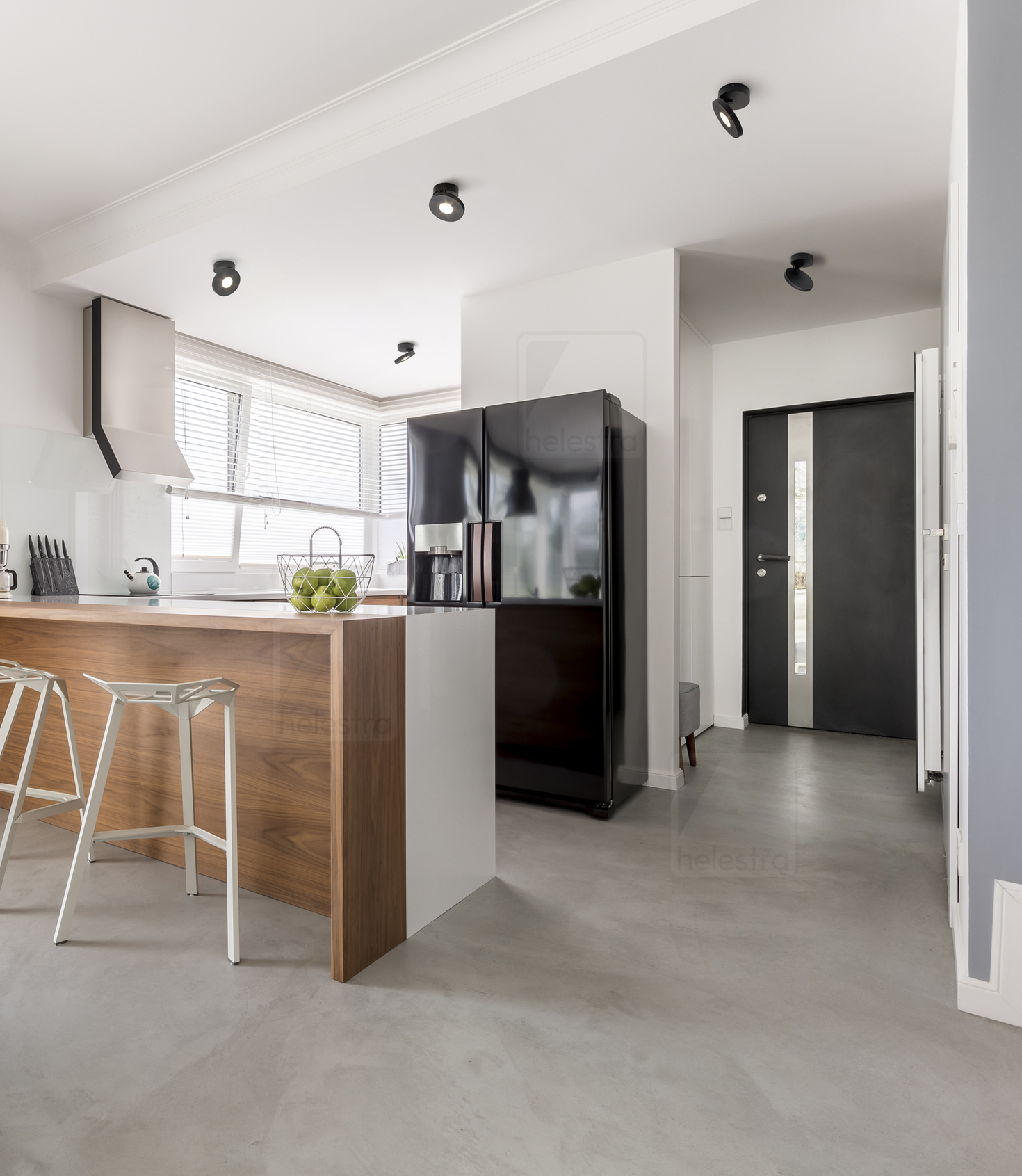 Helestra GOTO  Plafonnier aluminium noir mat