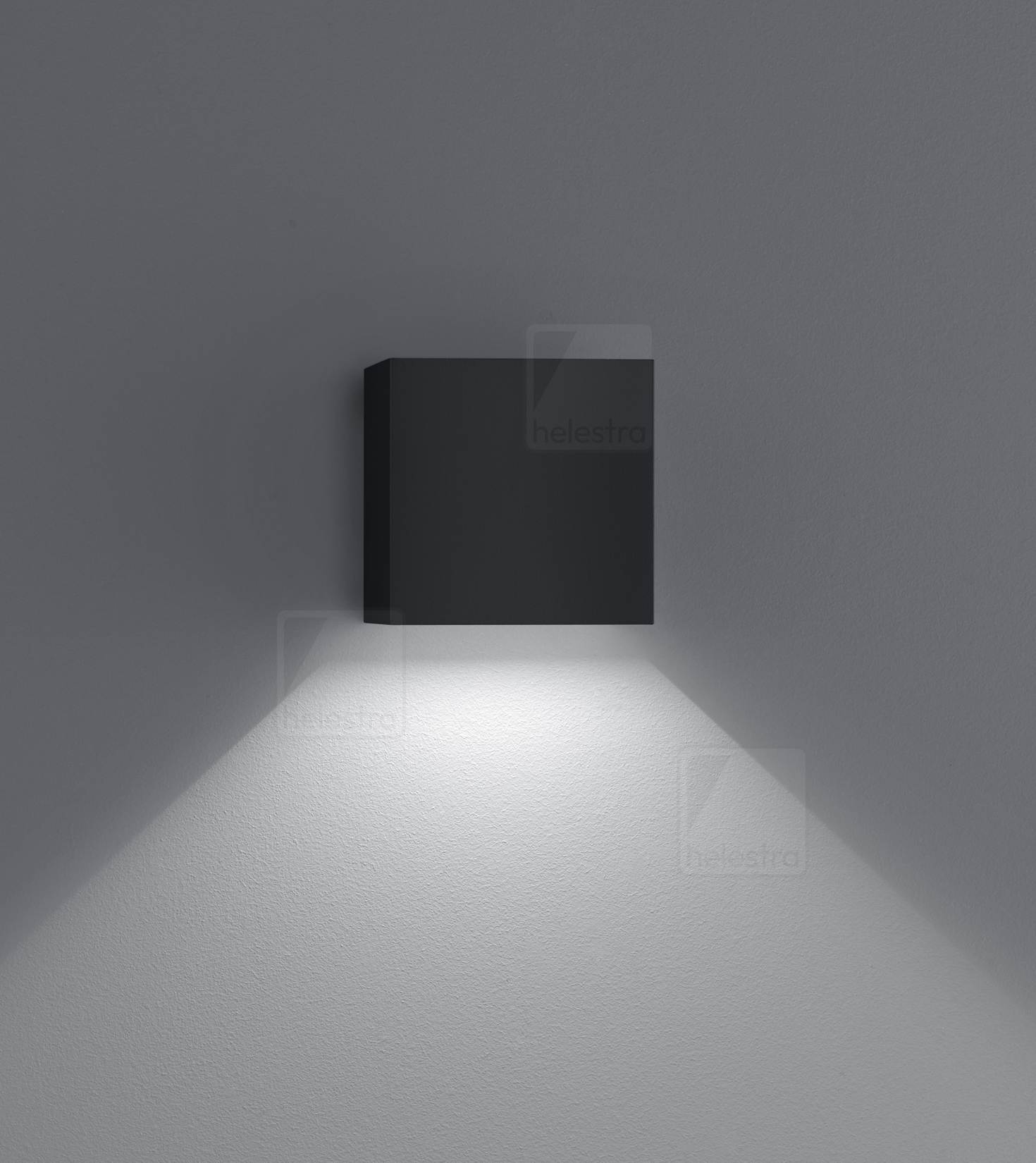 Helestra SIRI44  applique aluminium noir mat