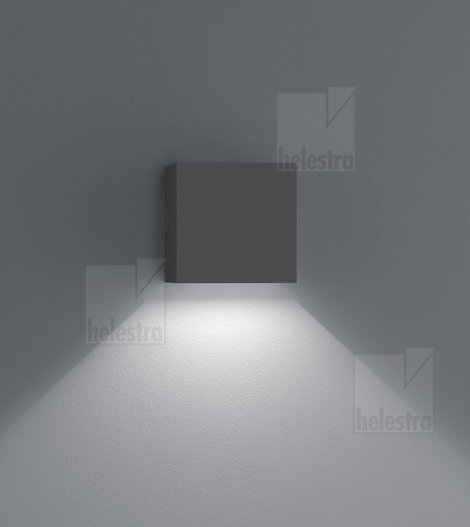 Helestra SIRI44  Wandleuchte Aluminium graphit