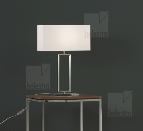 Helestra ENNA2  Tischleuchte Stahl blanknickel