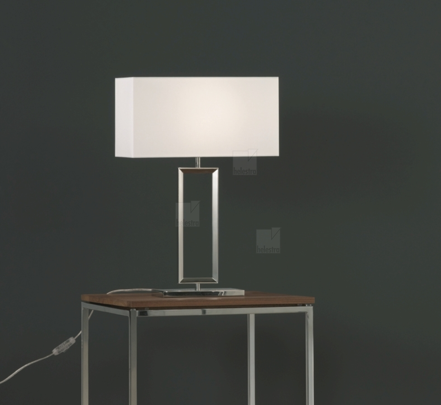 Helestra ENNA  lampe de table Acier nickel poli