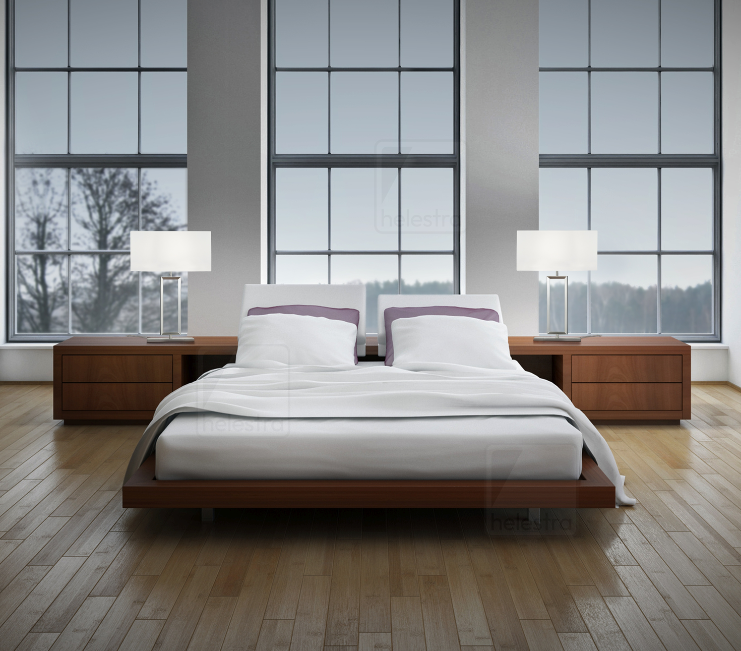 Helestra ENNA  lampe de table Acier nickel poli