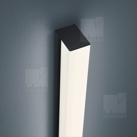 Helestra LADO lampada da parete/soffitto alluminio nero opaco