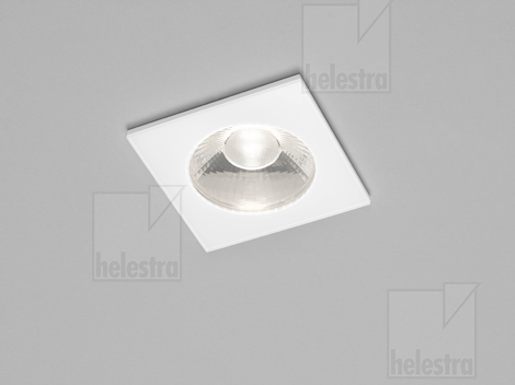 Helestra OSO  recessed ceiling luminaire aluminium mat white