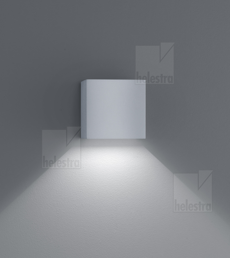 Helestra SIRI44  Wandleuchte Aluminium silbergrau