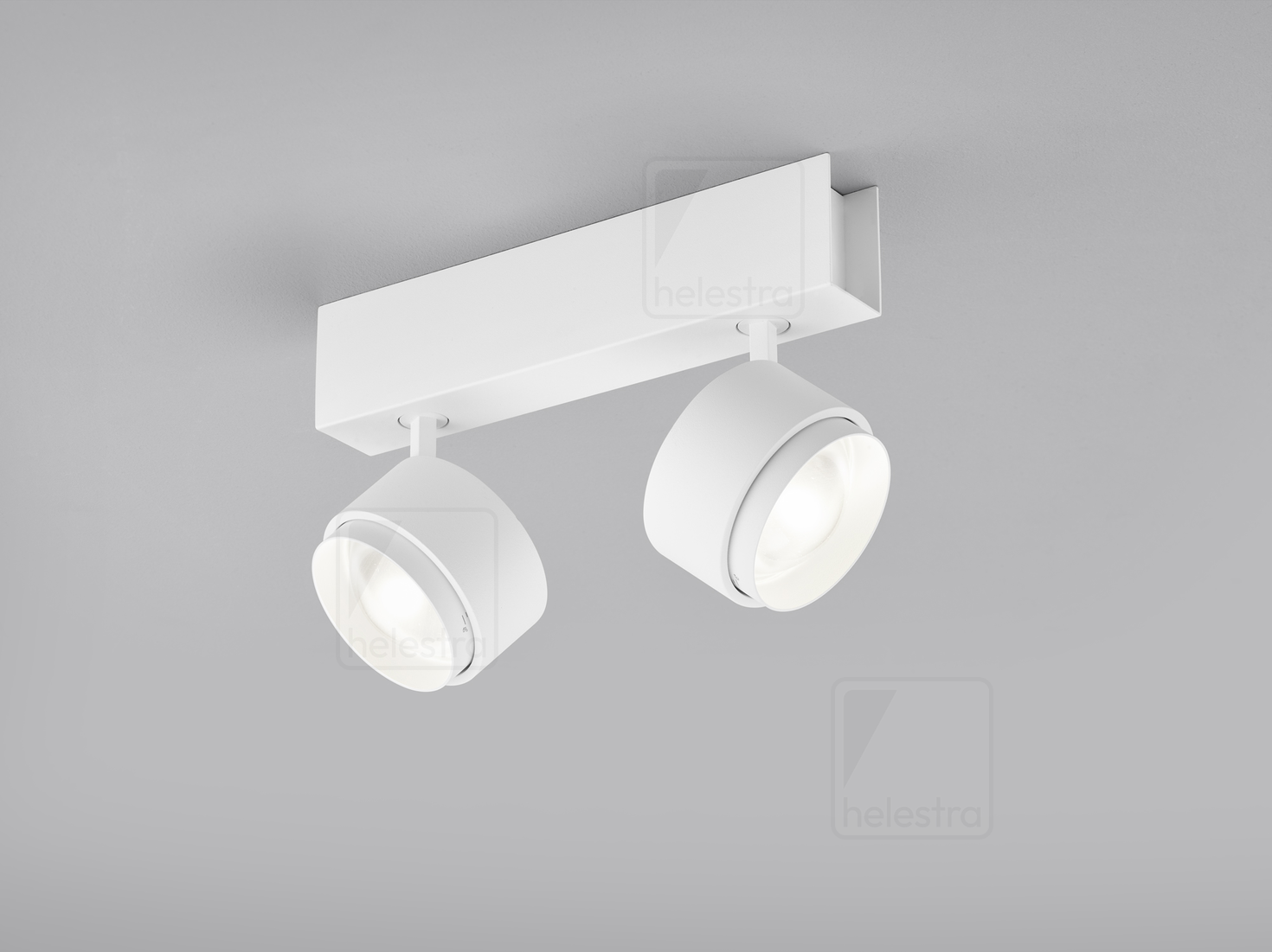 Helestra PONT  Plafonnier aluminium blanc mat