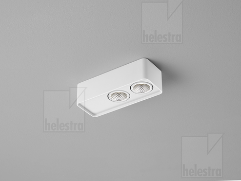 Helestra CAS  Plafonnier aluminium blanc mat