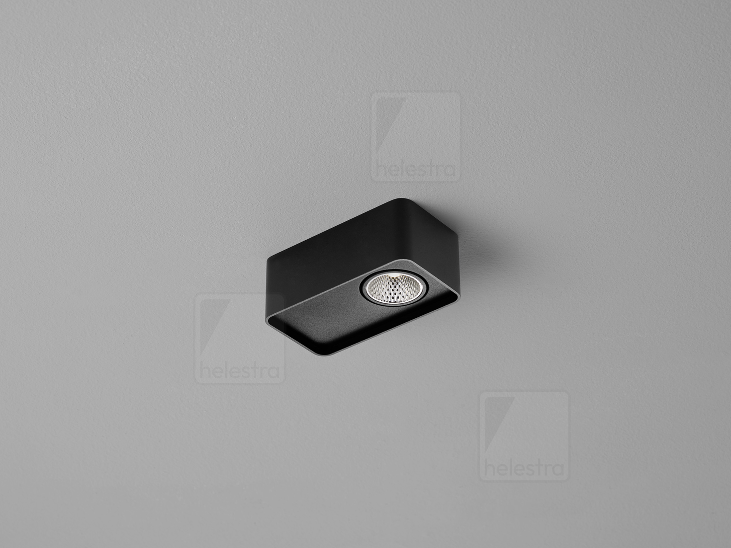 Helestra CAS  Deckenleuchte Aluminium mattschwarz