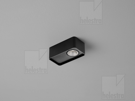 Helestra CAS  Plafonnier aluminium noir mat