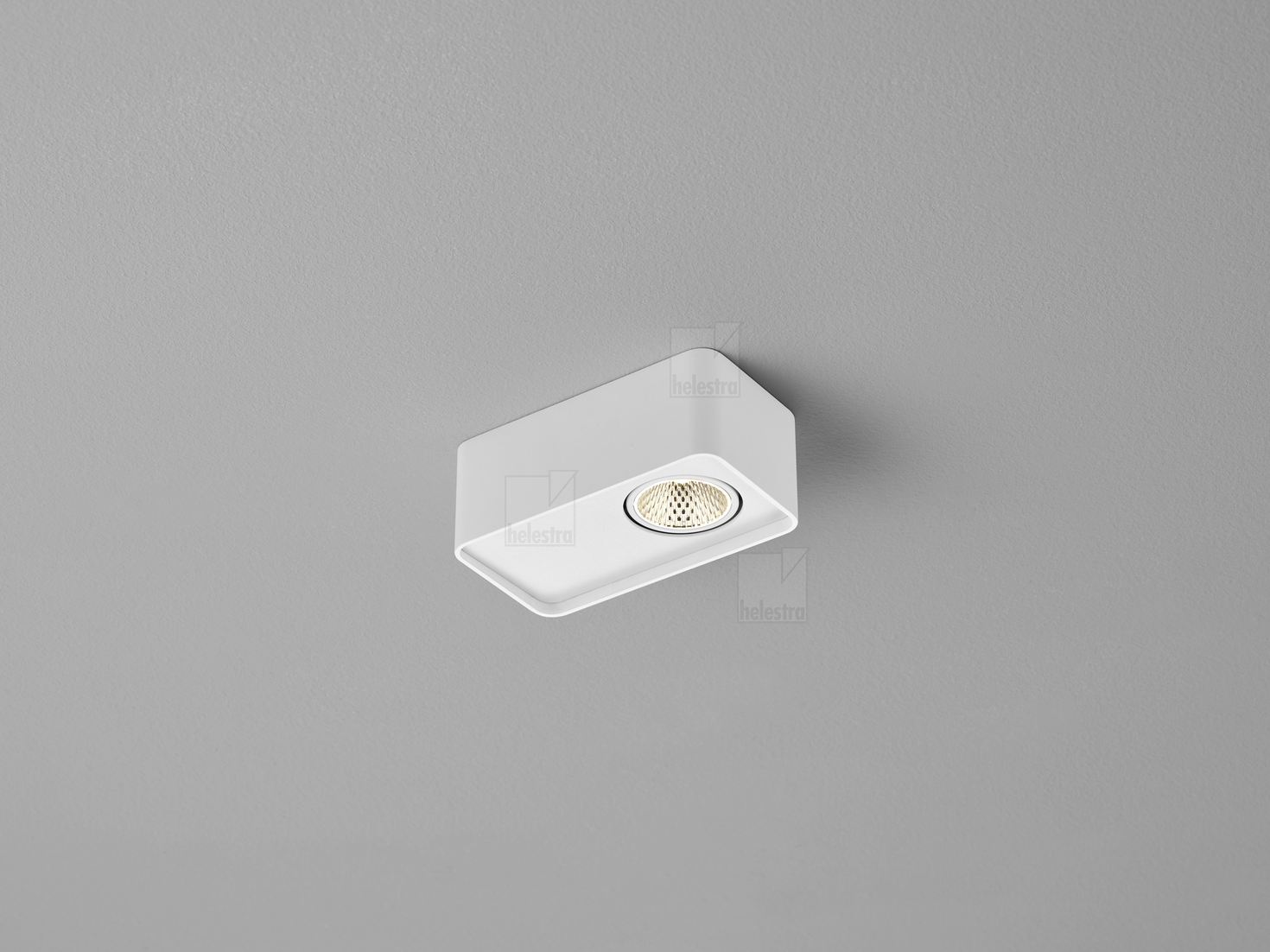 Helestra CAS  ceiling luminaire aluminium mat white
