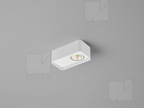 Helestra CAS  Plafonnier aluminium blanc mat