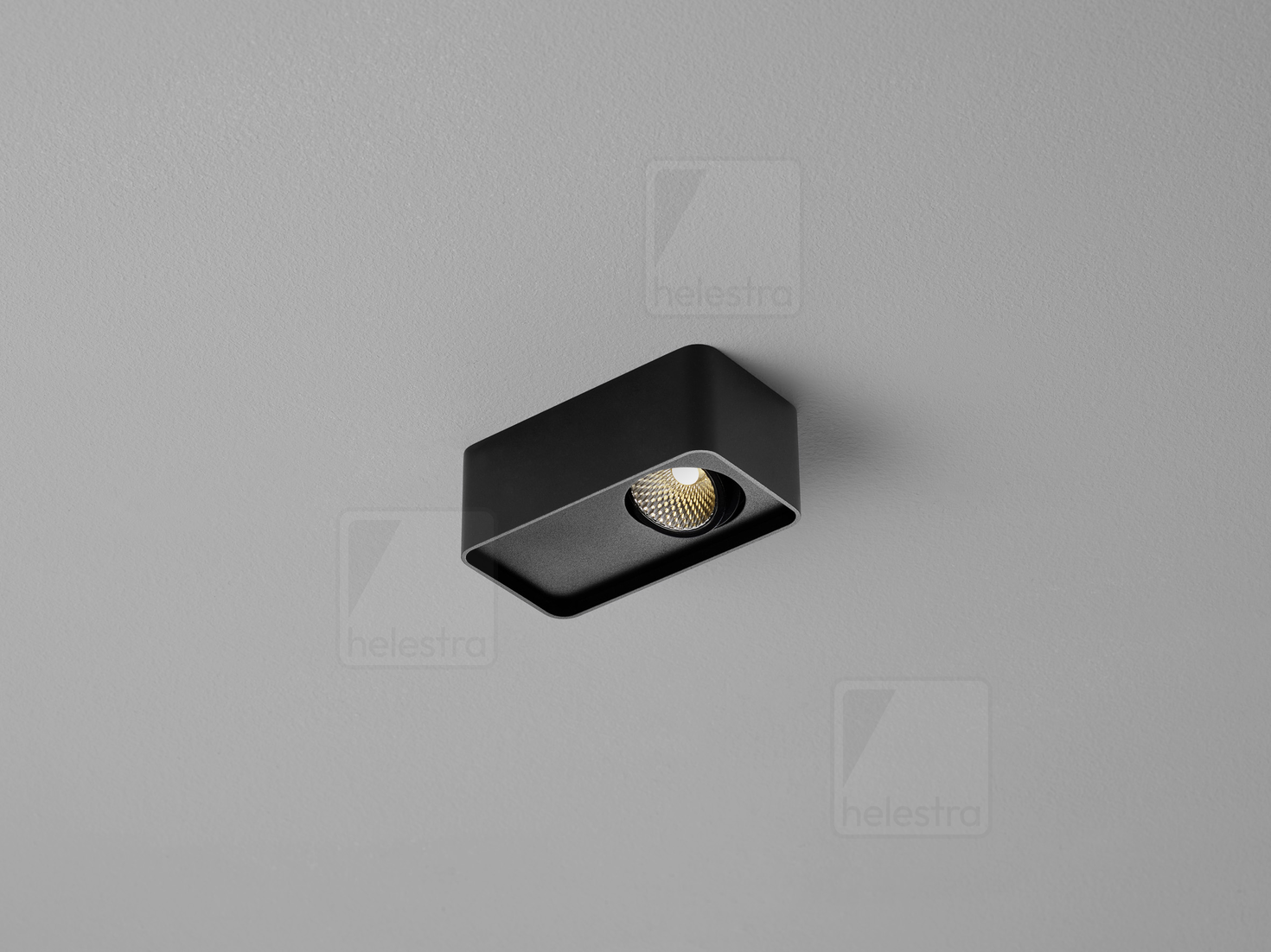 Helestra CAS  Deckenleuchte Aluminium mattschwarz