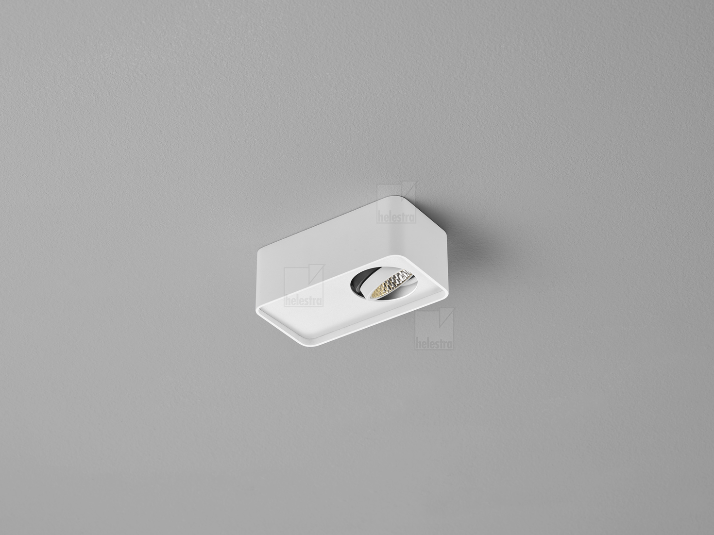 Helestra CAS  ceiling luminaire aluminium mat white