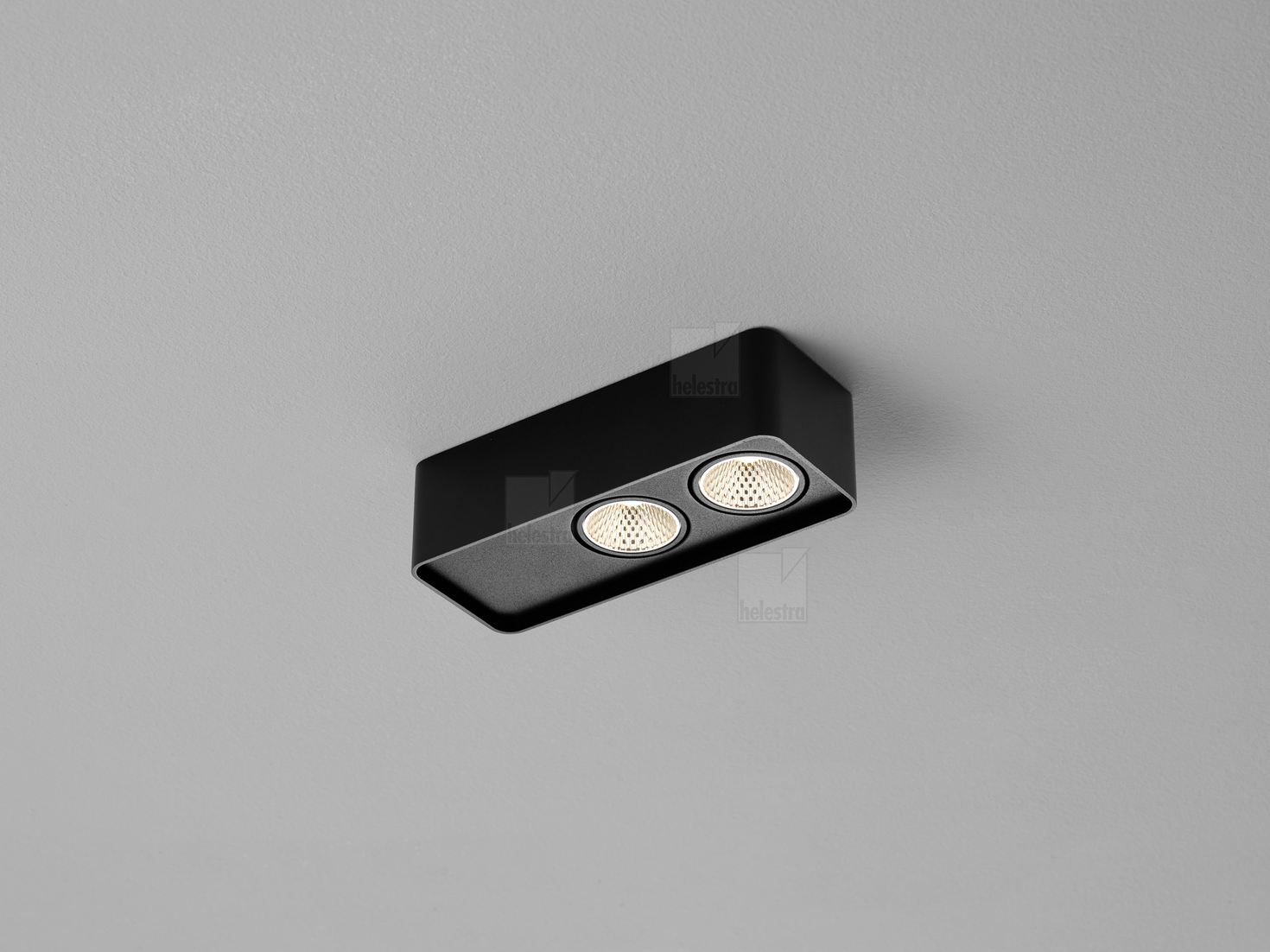 Helestra CAS  ceiling luminaire aluminium mat black