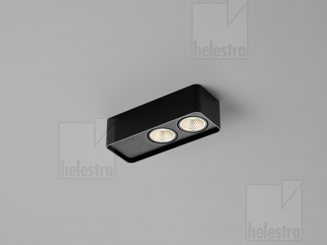 Helestra CAS  Plafonnier aluminium noir mat