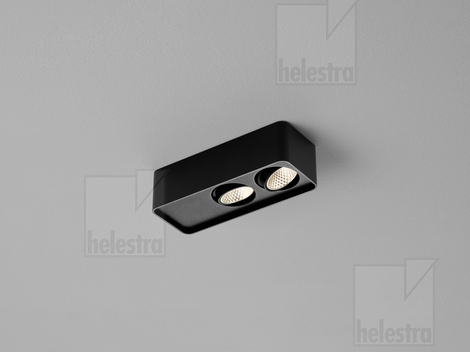 Helestra CAS  Plafonnier aluminium noir mat