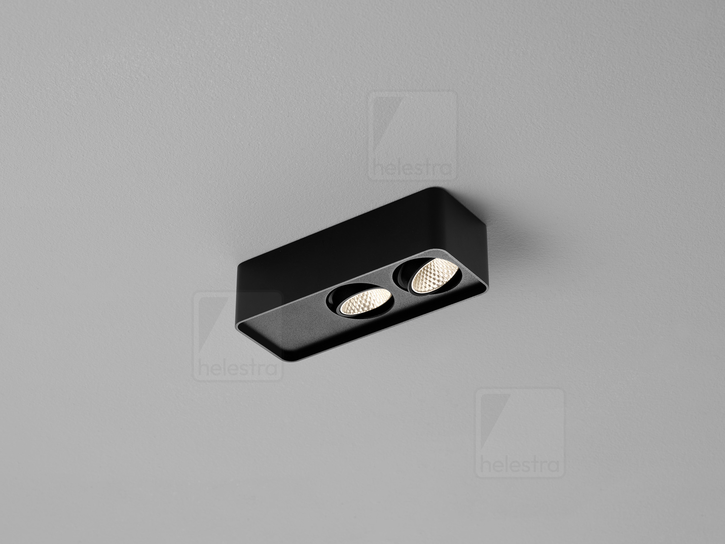 Helestra CAS  Deckenleuchte Aluminium mattschwarz