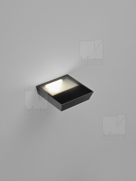 Helestra COR  wall luminaire aluminium mat black