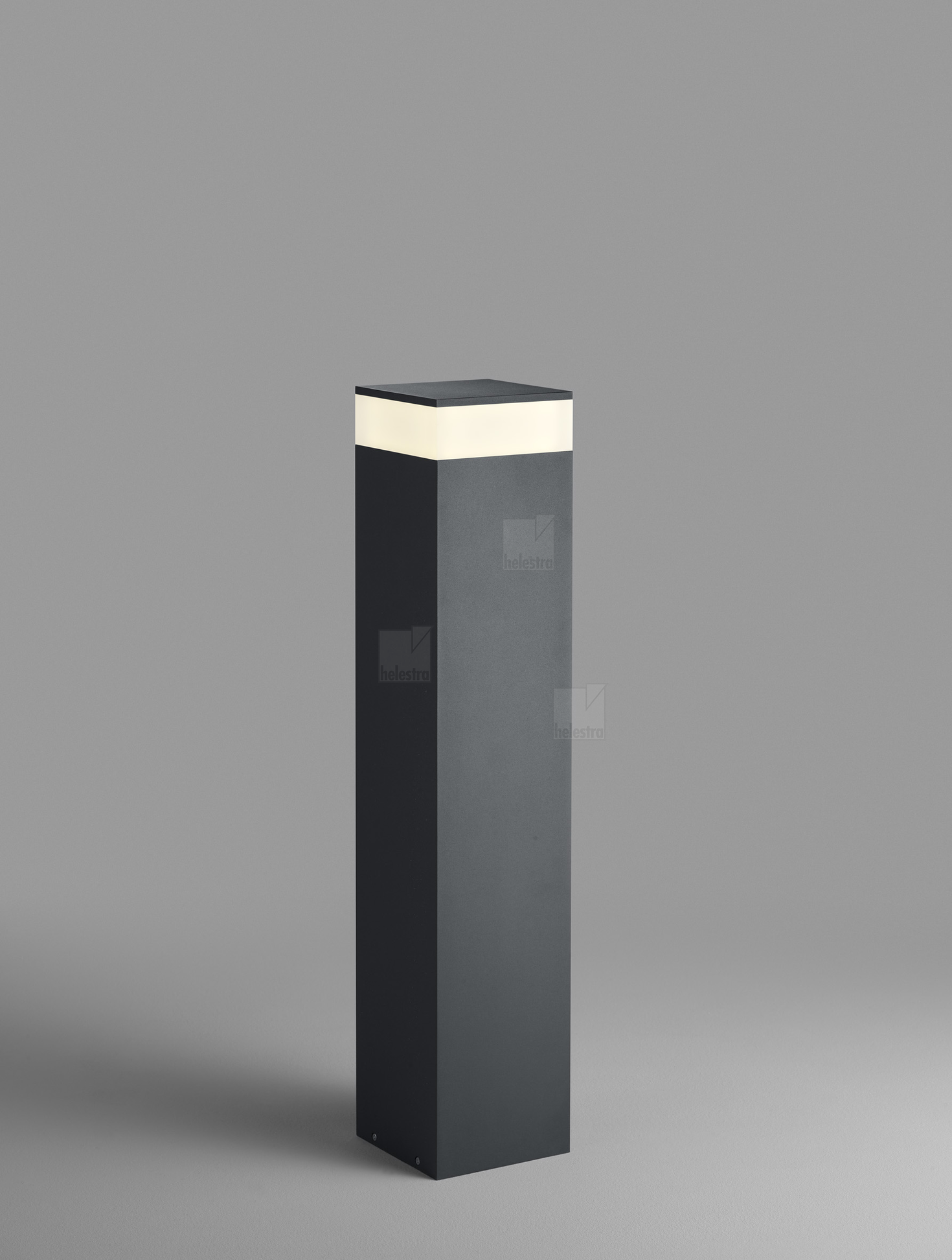 Helestra CREST  borne lumineuse fonte d'aluminium graphite