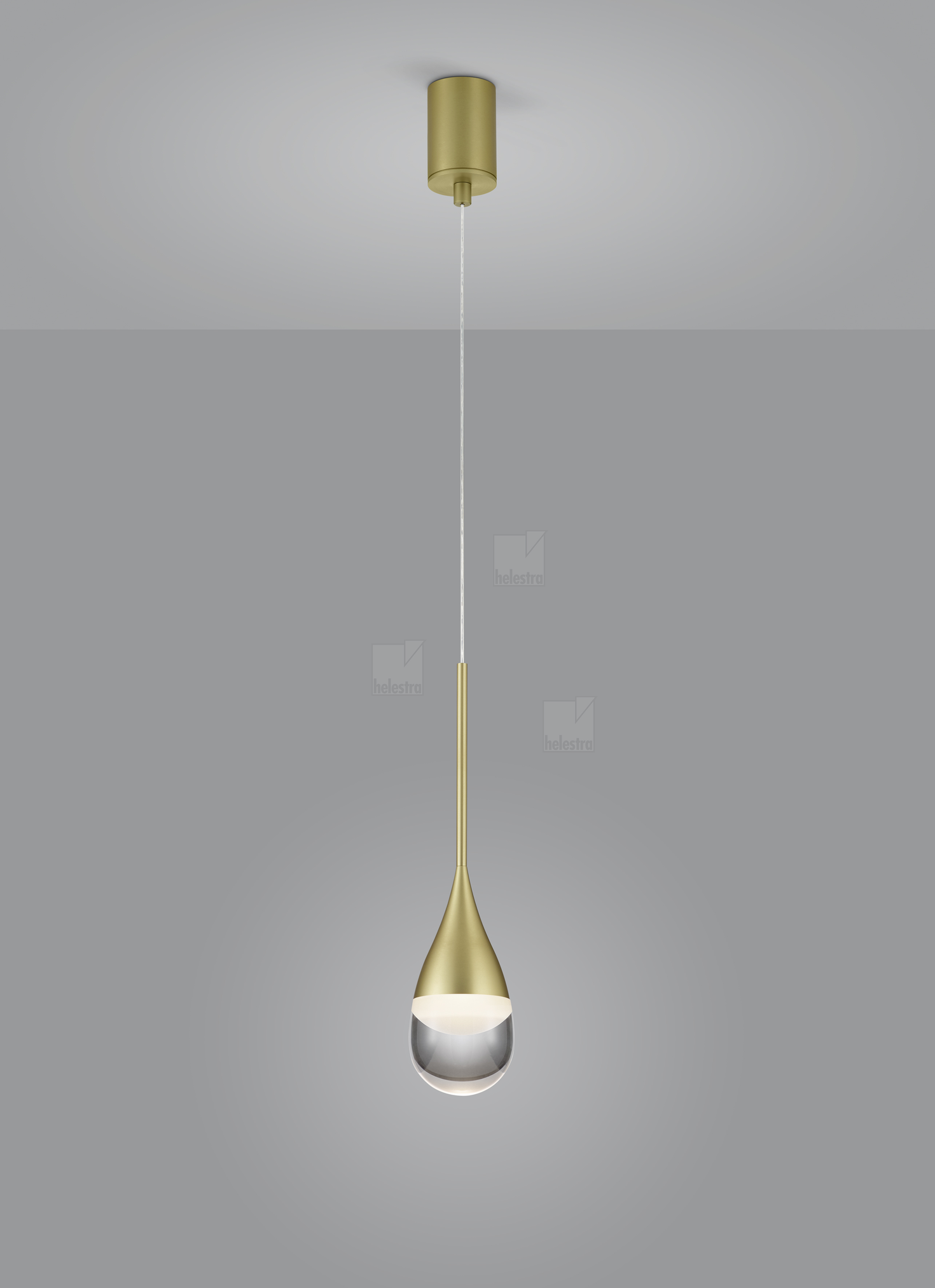 Helestra DEEP  pendant luminaire aluminium gold mat