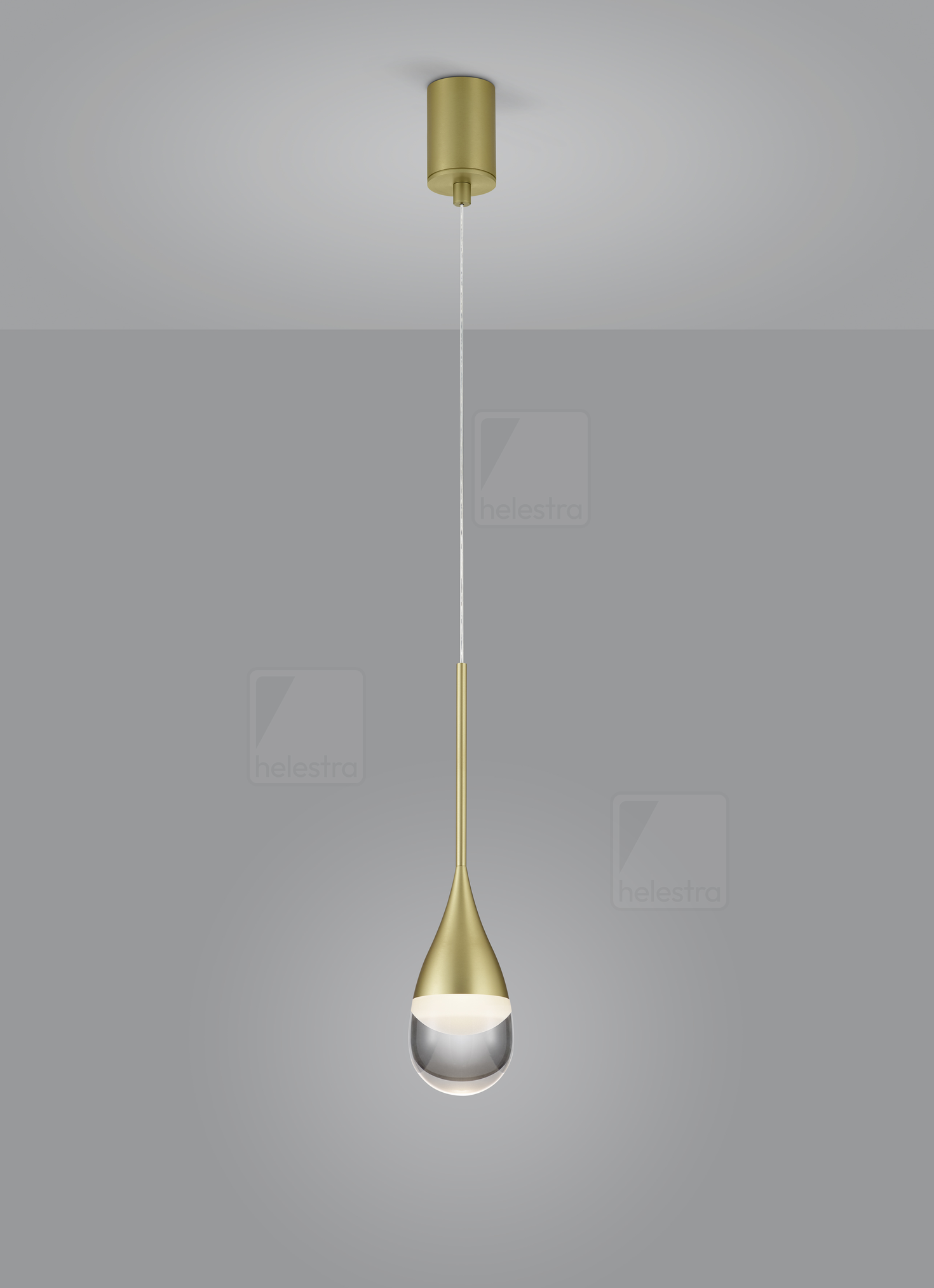 Helestra DEEP  pendant luminaire aluminium gold mat