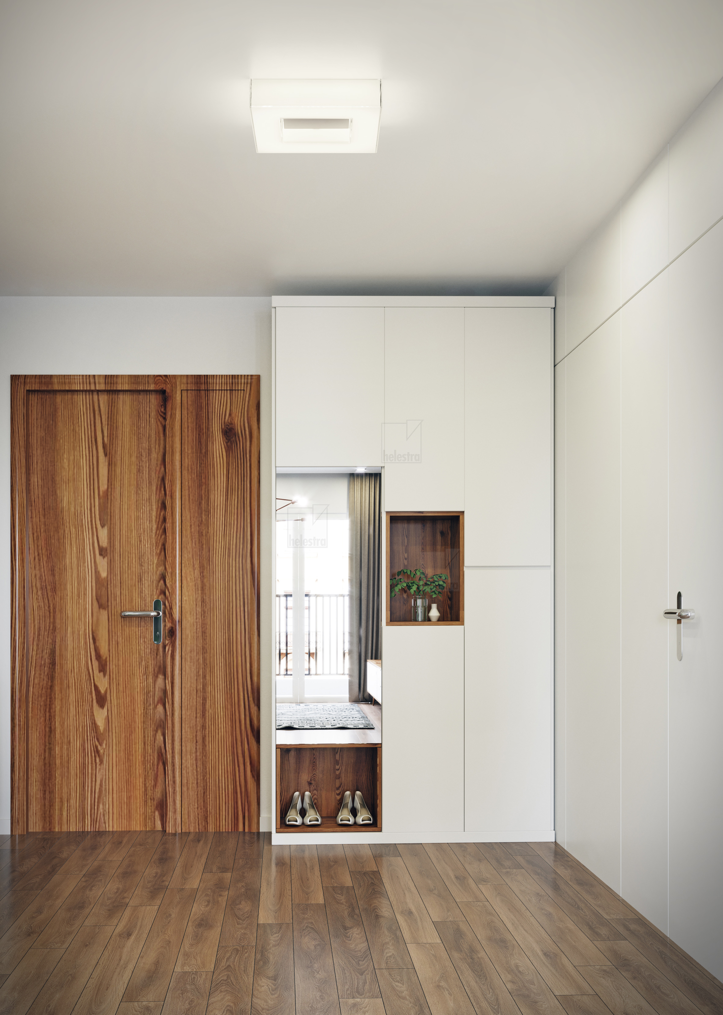 Helestra COSI  applique Plafonnier Acier nickel mat