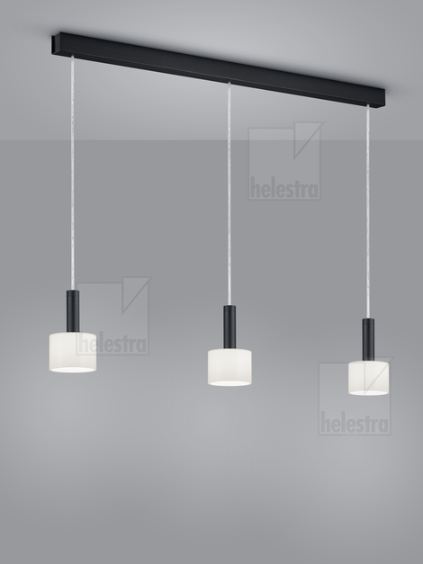 Helestra GAIN   Pendelleuchte Aluminium mattschwarz