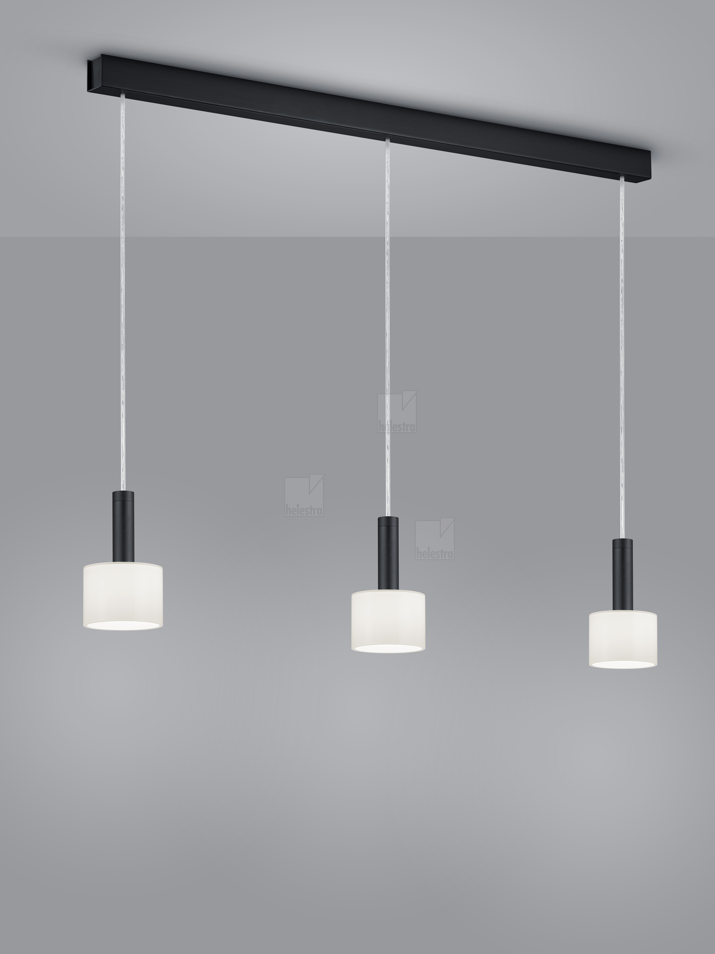 Helestra GAIN   Pendelleuchte Aluminium mattschwarz
