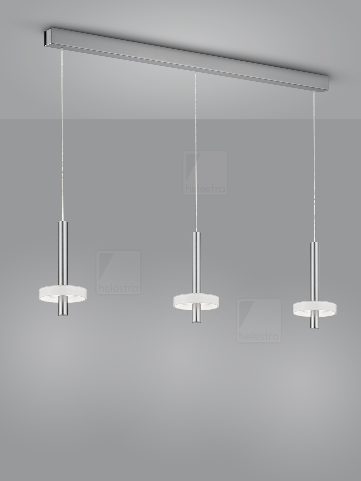 Helestra KEA  suspension lumineuse aluminium nickel mat