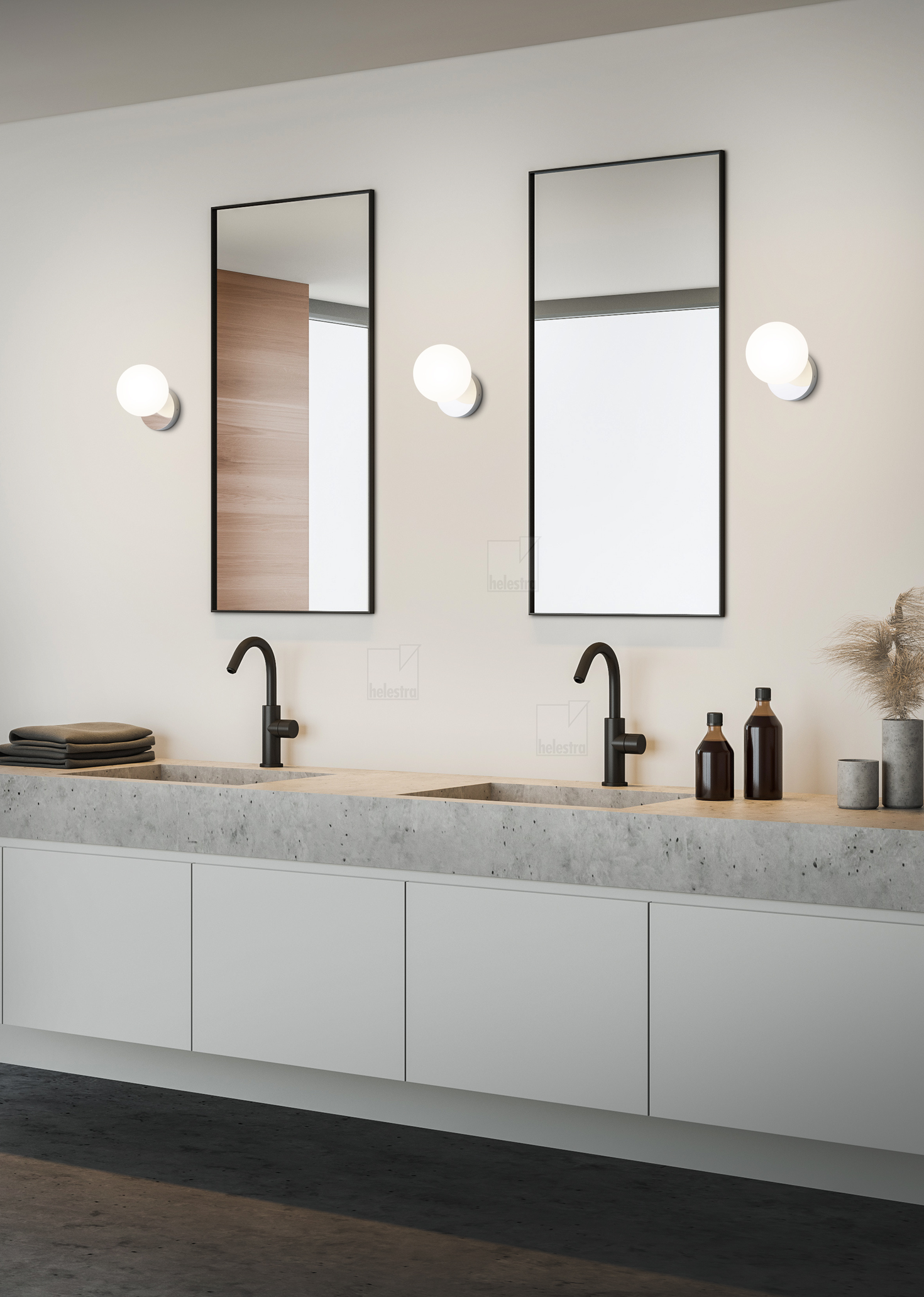 Helestra LIS  applique aluminium chrome