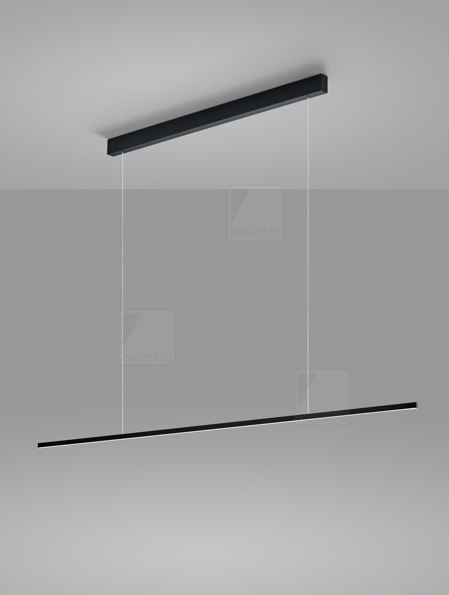 Helestra LOOPY  suspension lumineuse aluminium noir mat