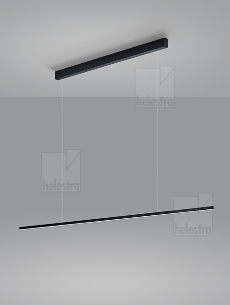 Helestra LOOPY  Pendelleuchte Aluminium mattschwarz