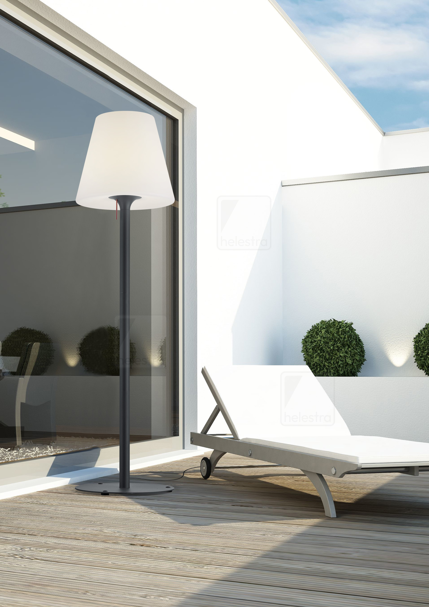 Helestra MORIS  lampadaire Acier graphite